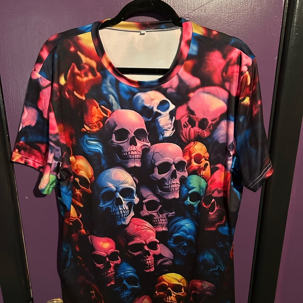 SHEIN Pink Short Sleeve Tee Vibrant Design